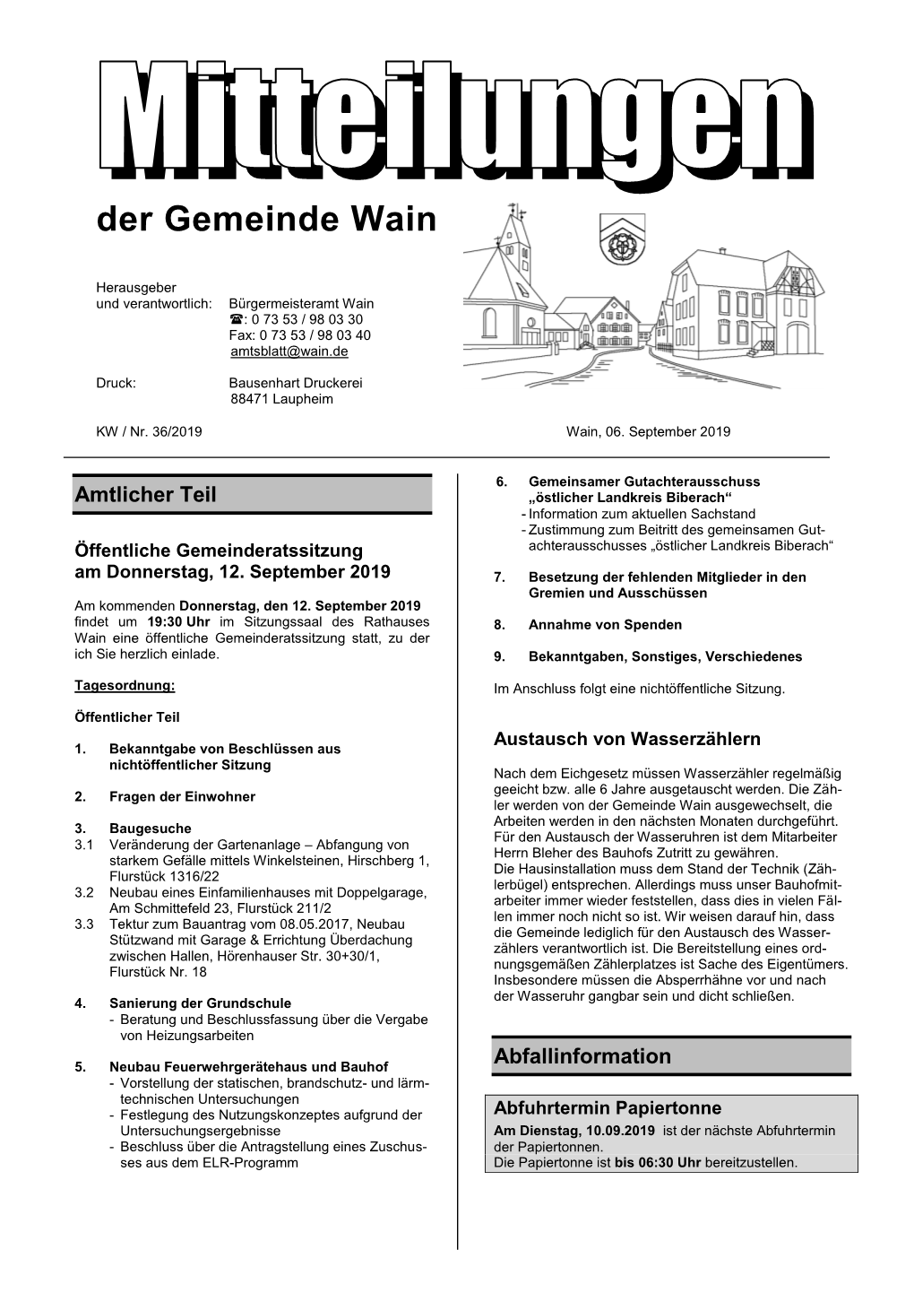 Der Gemeinde Wain