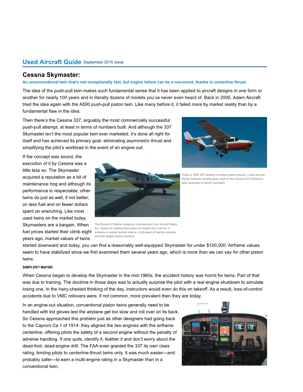 Aviation Consumer Article