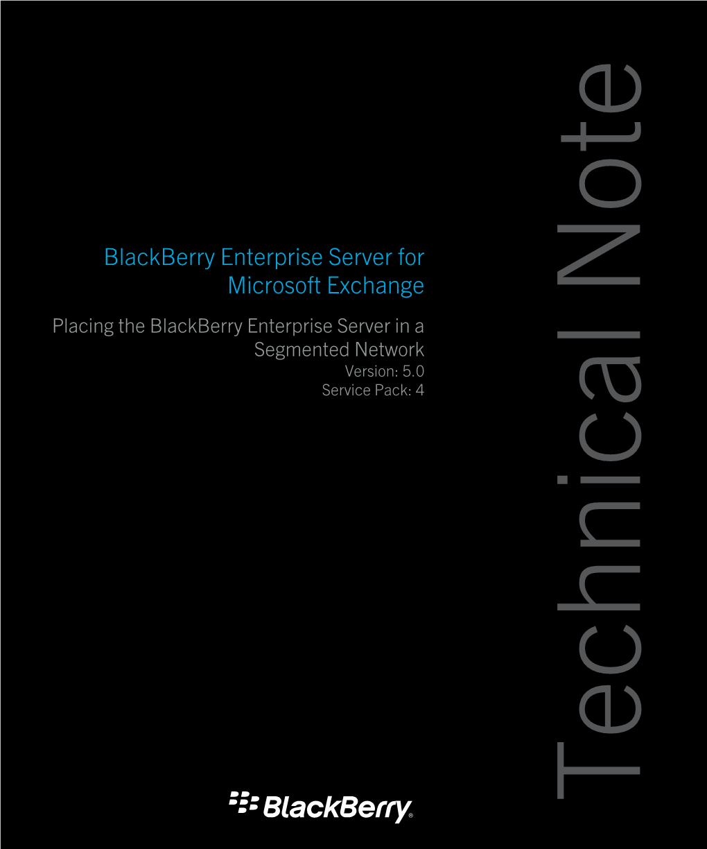 Blackberry Enterprise Server for Microsoft Exchange-Technical Note