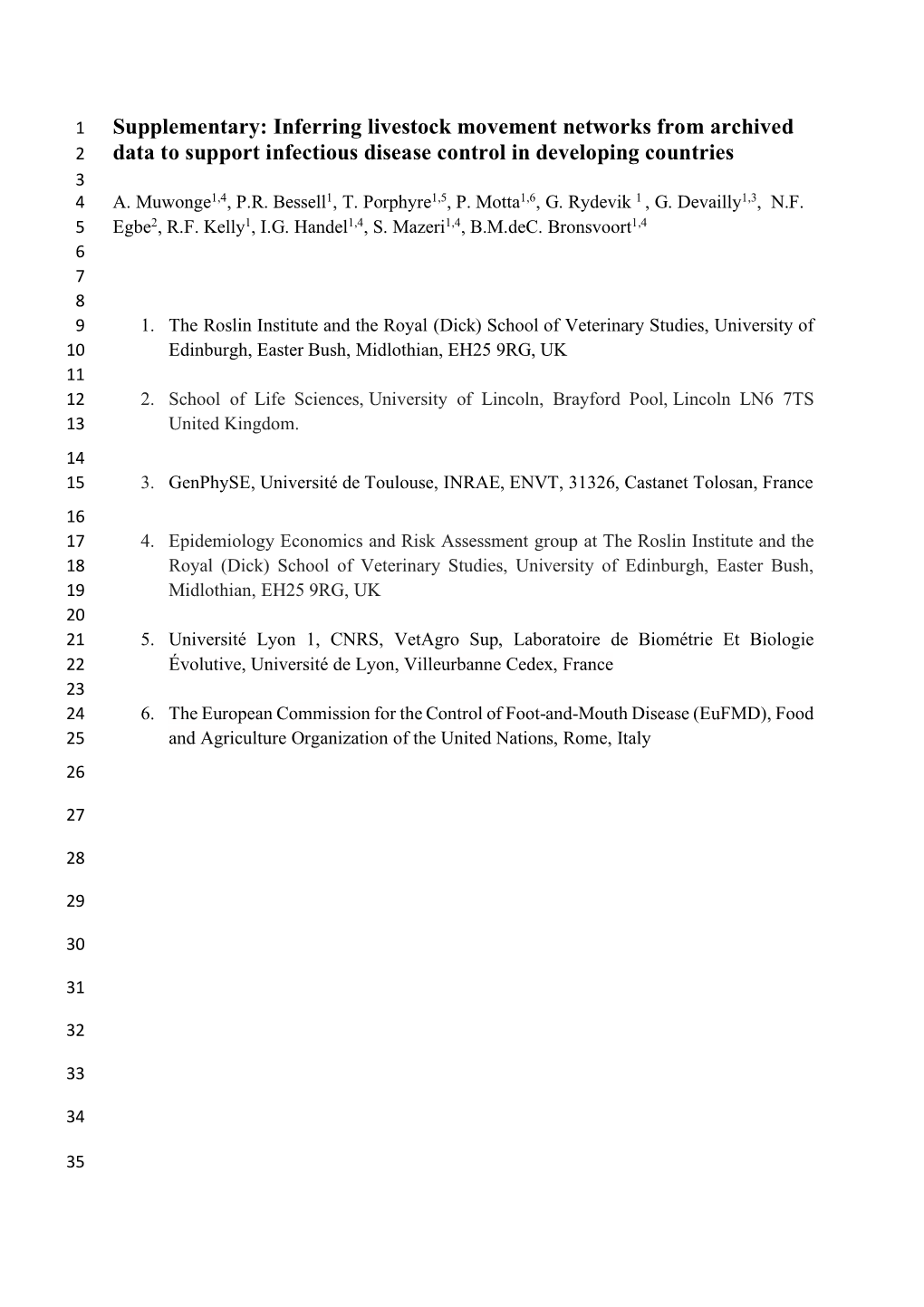 Inferring Livestock Movement Networks from Archived Data To