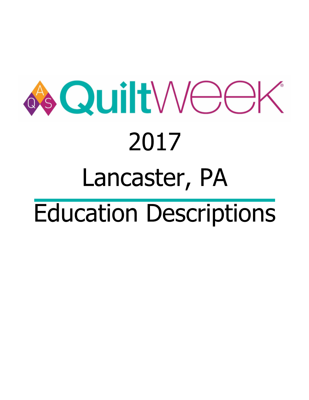 2017 Lancaster, PA Education Descriptions