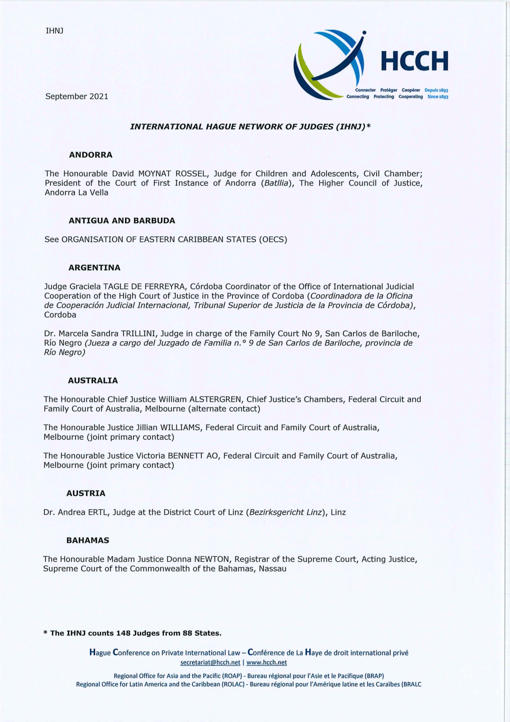 International Hague Network of Judges (Ihnj)*