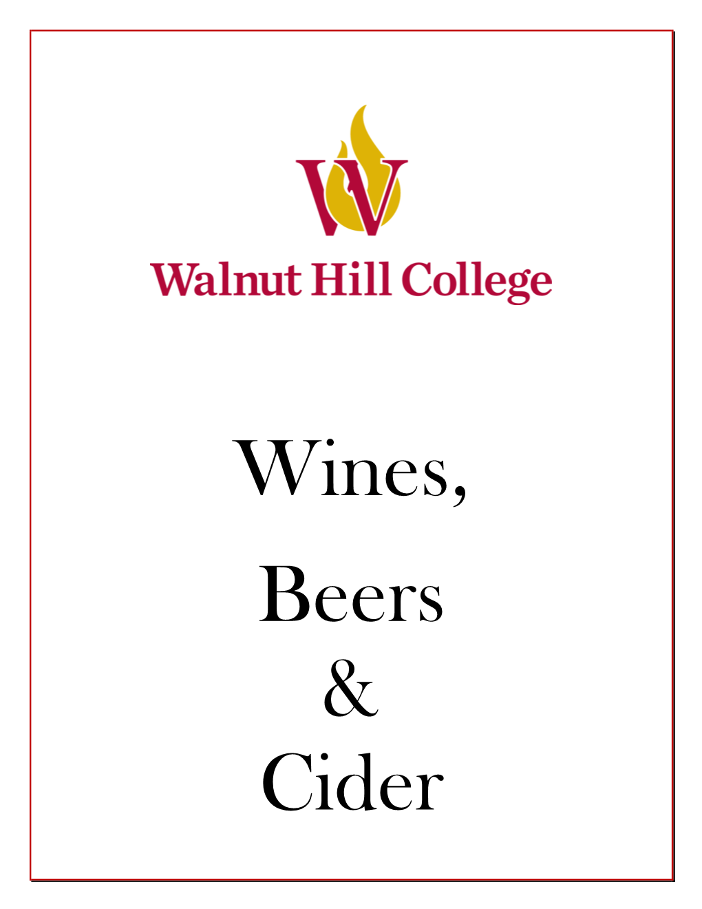 Wines, Beers & Cider