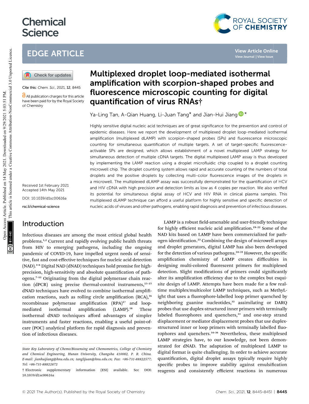 Multiplexed Droplet Loop-Mediated Isothermal Amplification With