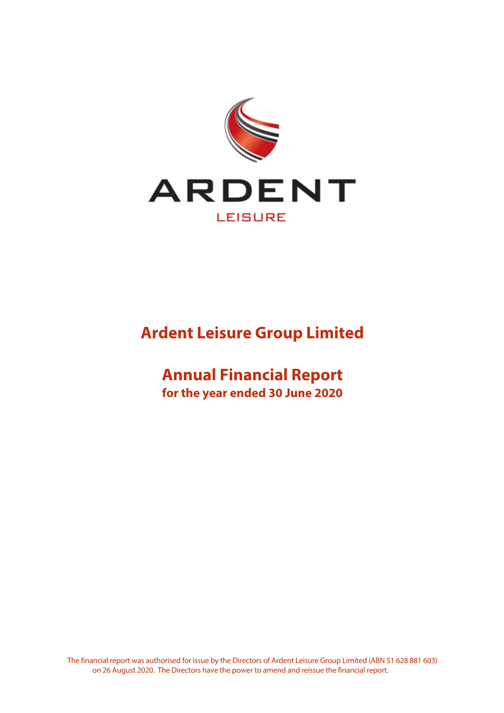 Ardent Leisure Group Limited Annual Financial Report