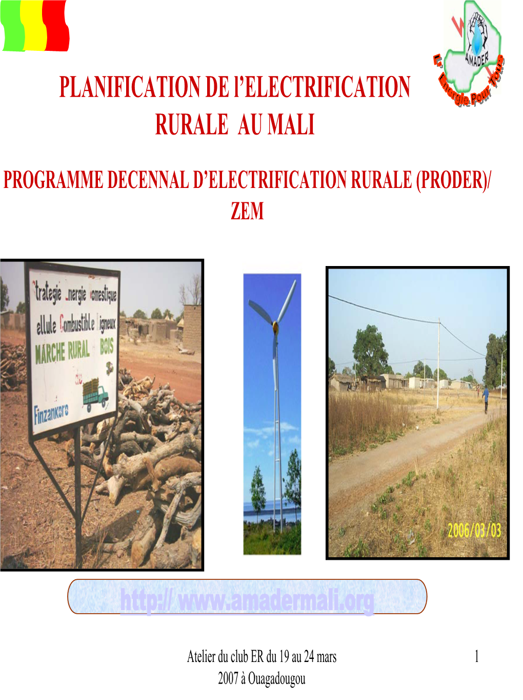 Programme Decennal D'electrification Rurale (Proder)