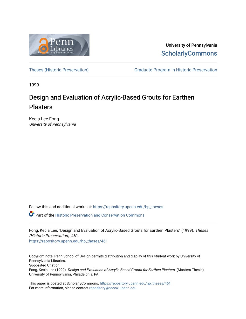 Design and Evaluation of Acrylic-Based Grouts for Earthen Plasters