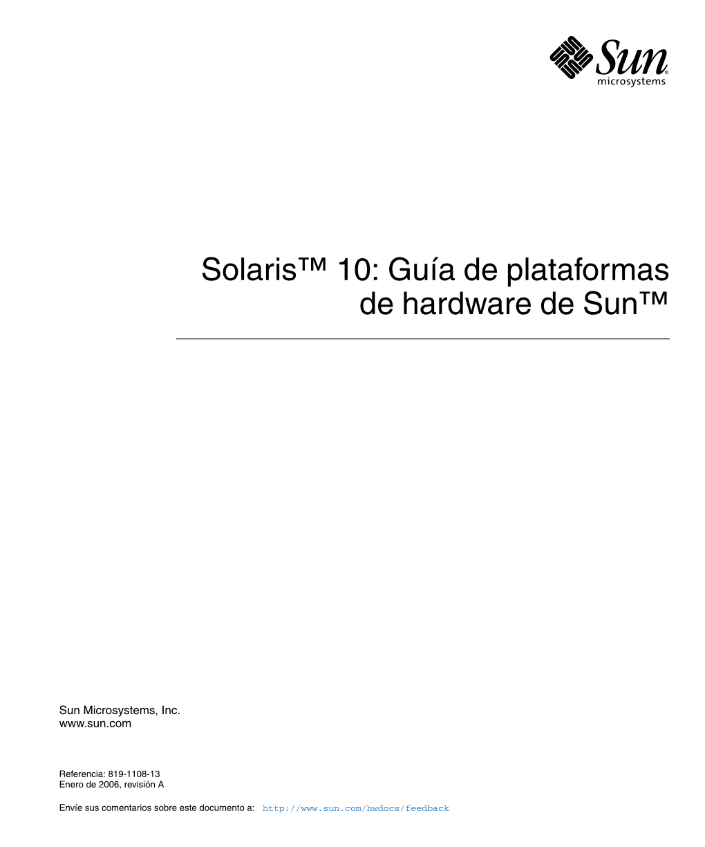 Solaris 10: Guía De Plataformas De Hardware De