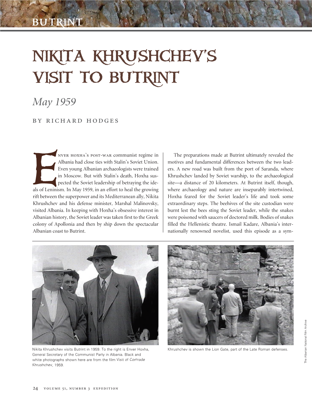 Nikita Khrushchev's Visit to Butrint