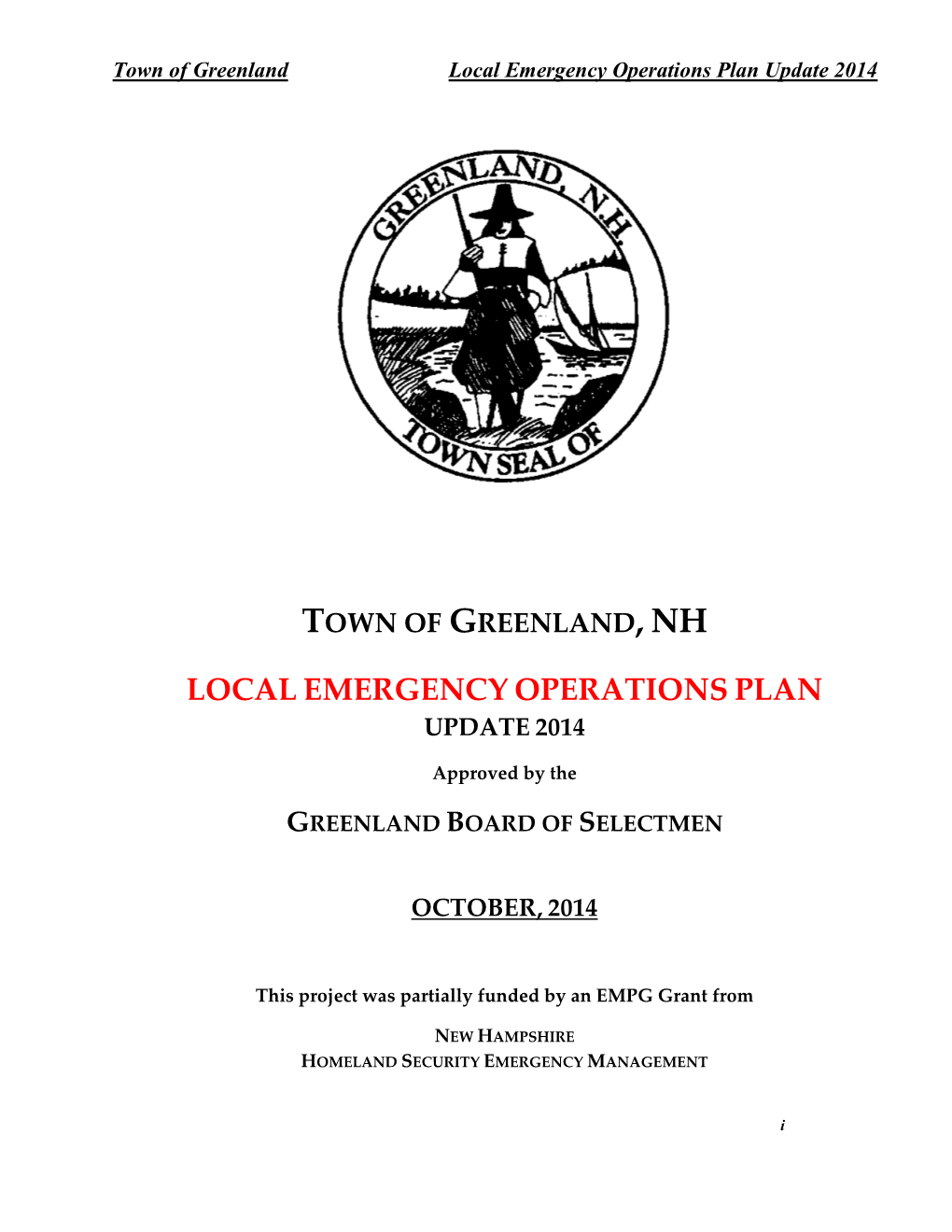 Local Emergency Operations Plan Update 2014