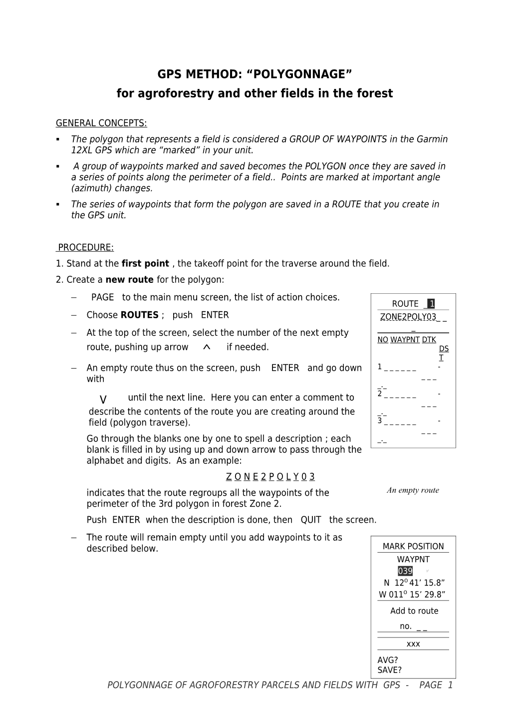 Methode Gps De Polygonnage