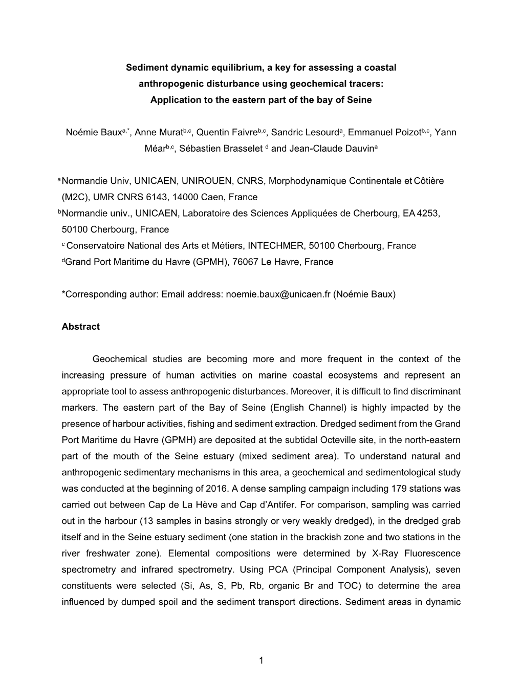 1 Sediment Dynamic Equilibrium, a Key For