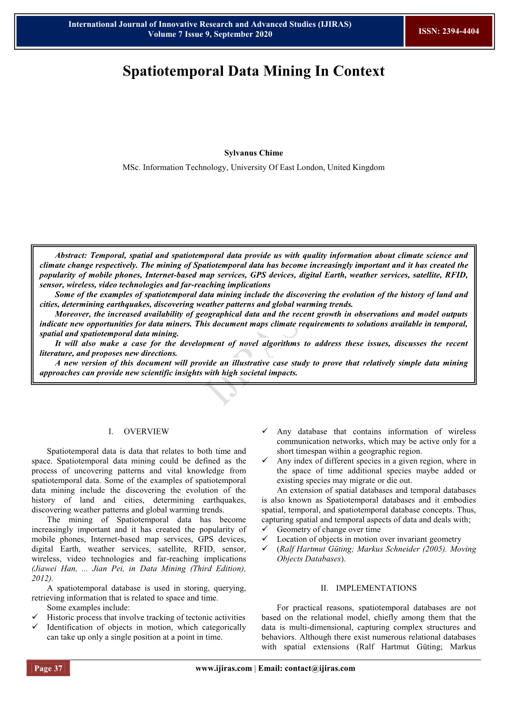 Spatiotemporal Data Mining in Context