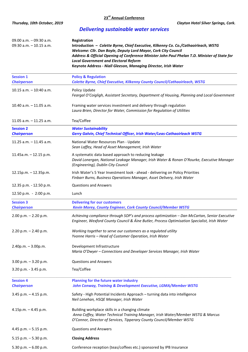 2019 Annual Conference Programme.Pdf