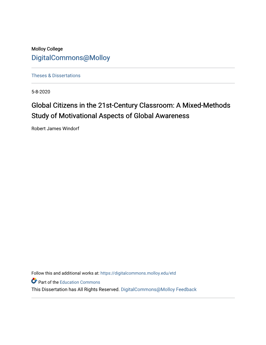 Global Citizens in the 21St-Century Classroom: a Mixed-Methods Study of Motivational Aspects of Global Awareness
