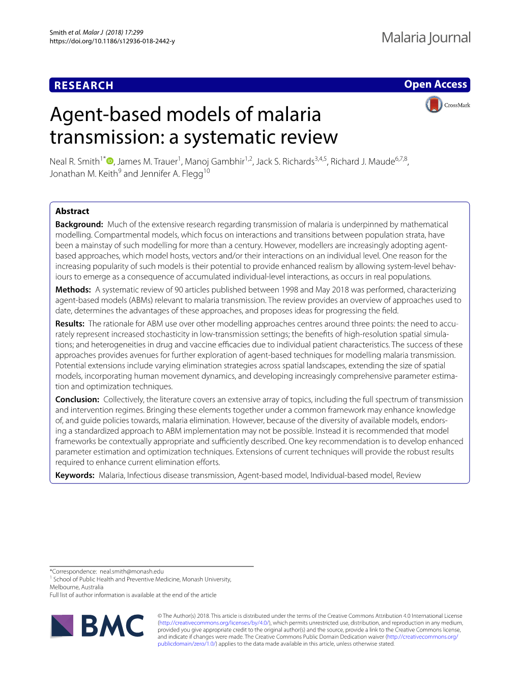 Agent-Based Models of Malaria Transmission: a Systematic Review