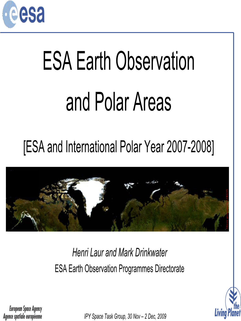 ESA Earth Observation and Polar Areas