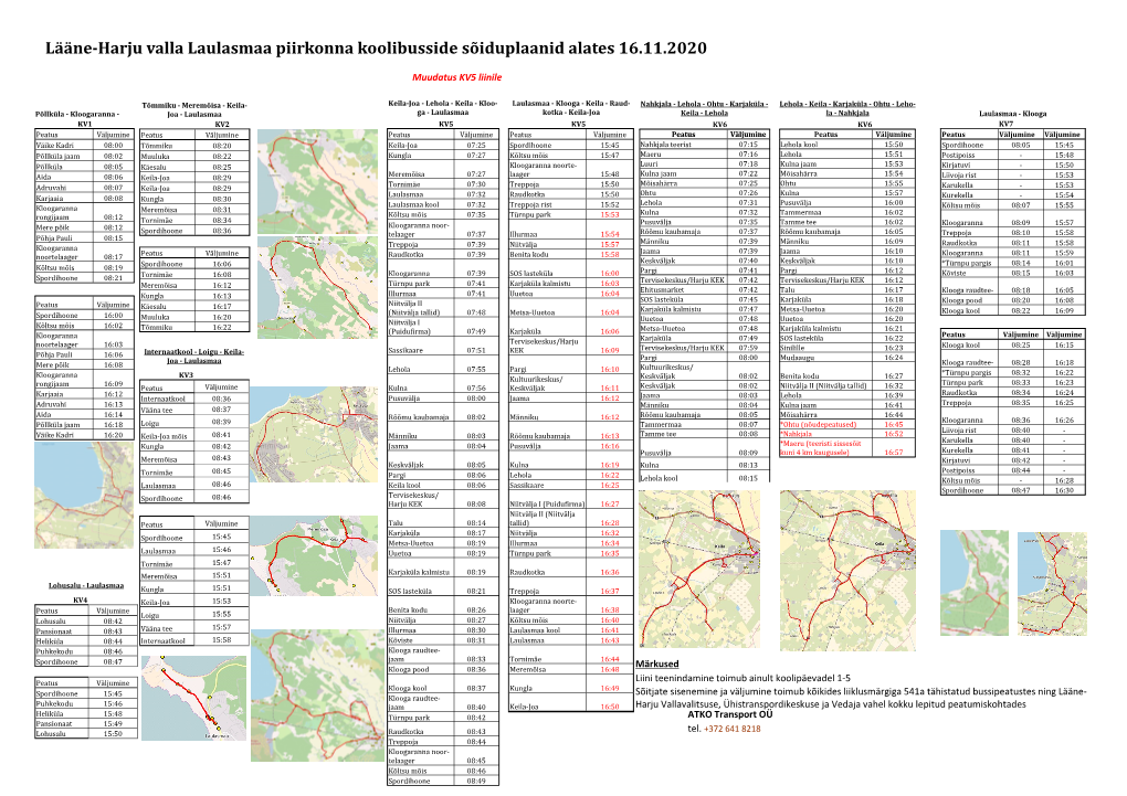 Koolibussid Alates 11.01.2021