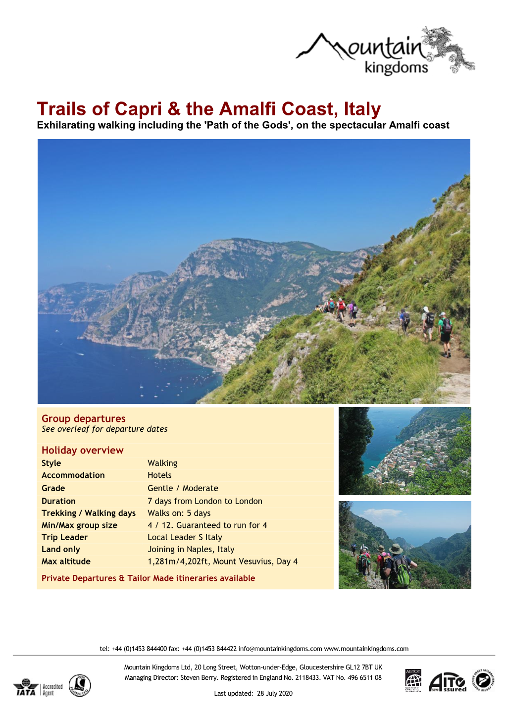 2021 Trails of Capri & the Amalfi Coast