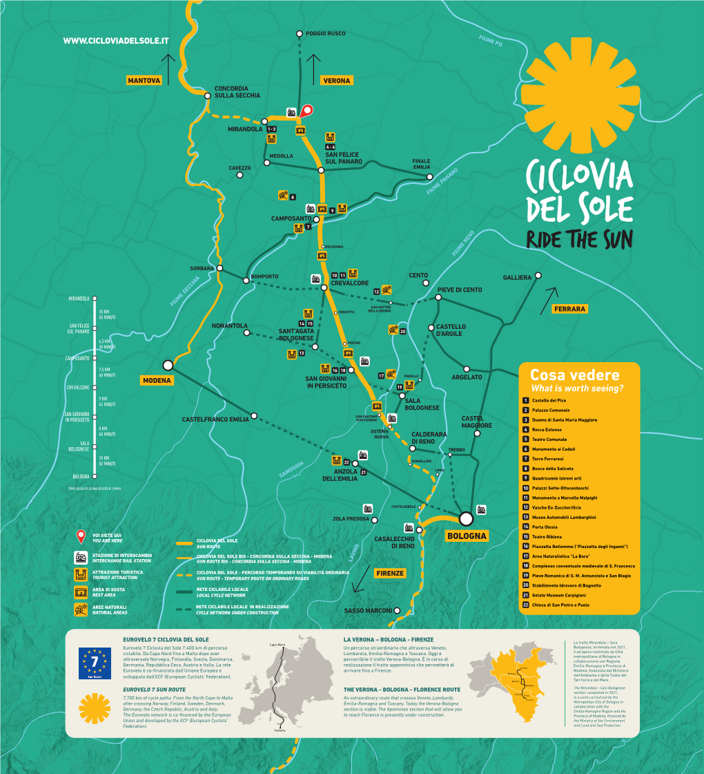 Mappa Ciclovia Del Sole