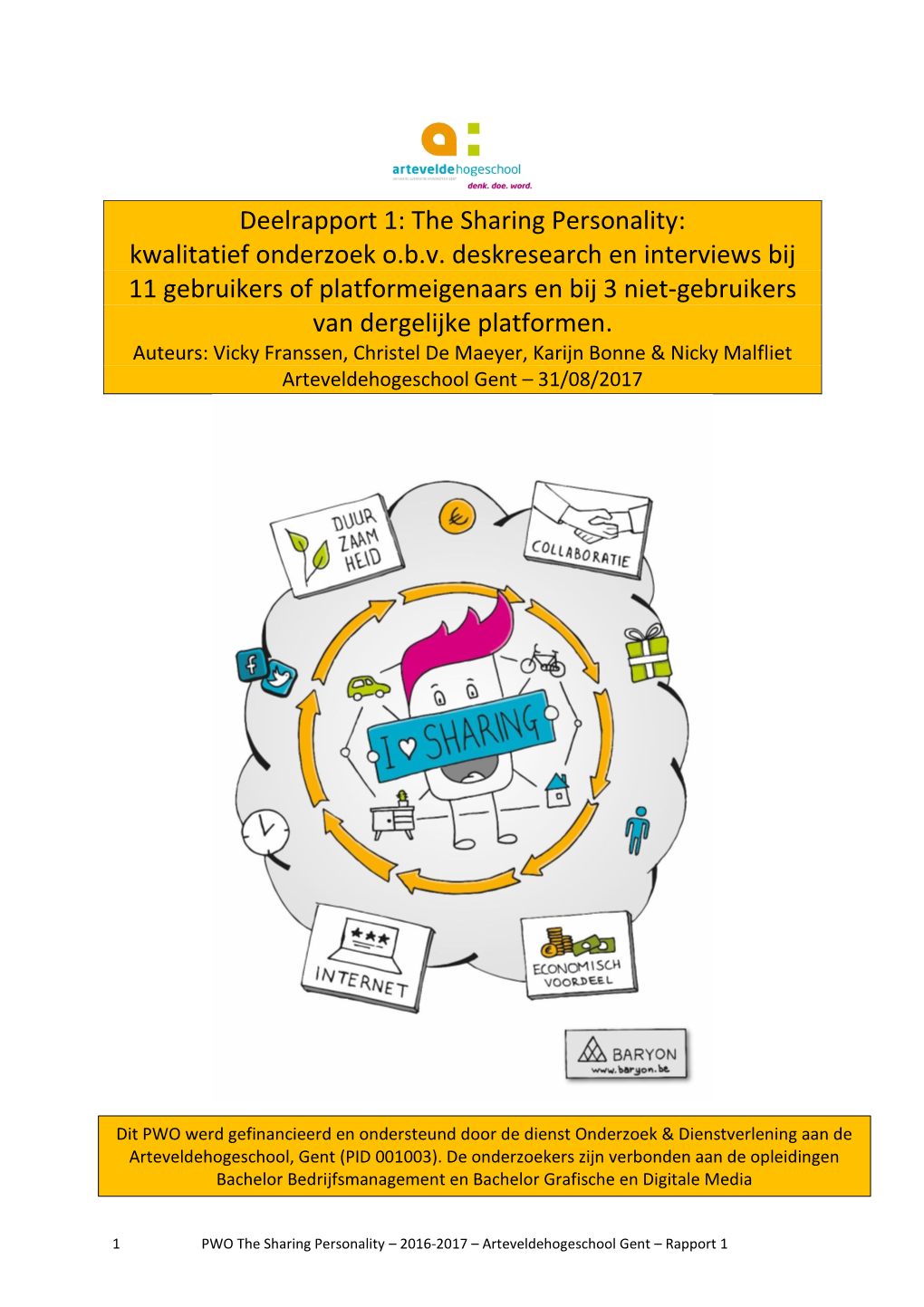 Deelrapport 1: the Sharing Personality: Kwalitatief Onderzoek O.B.V