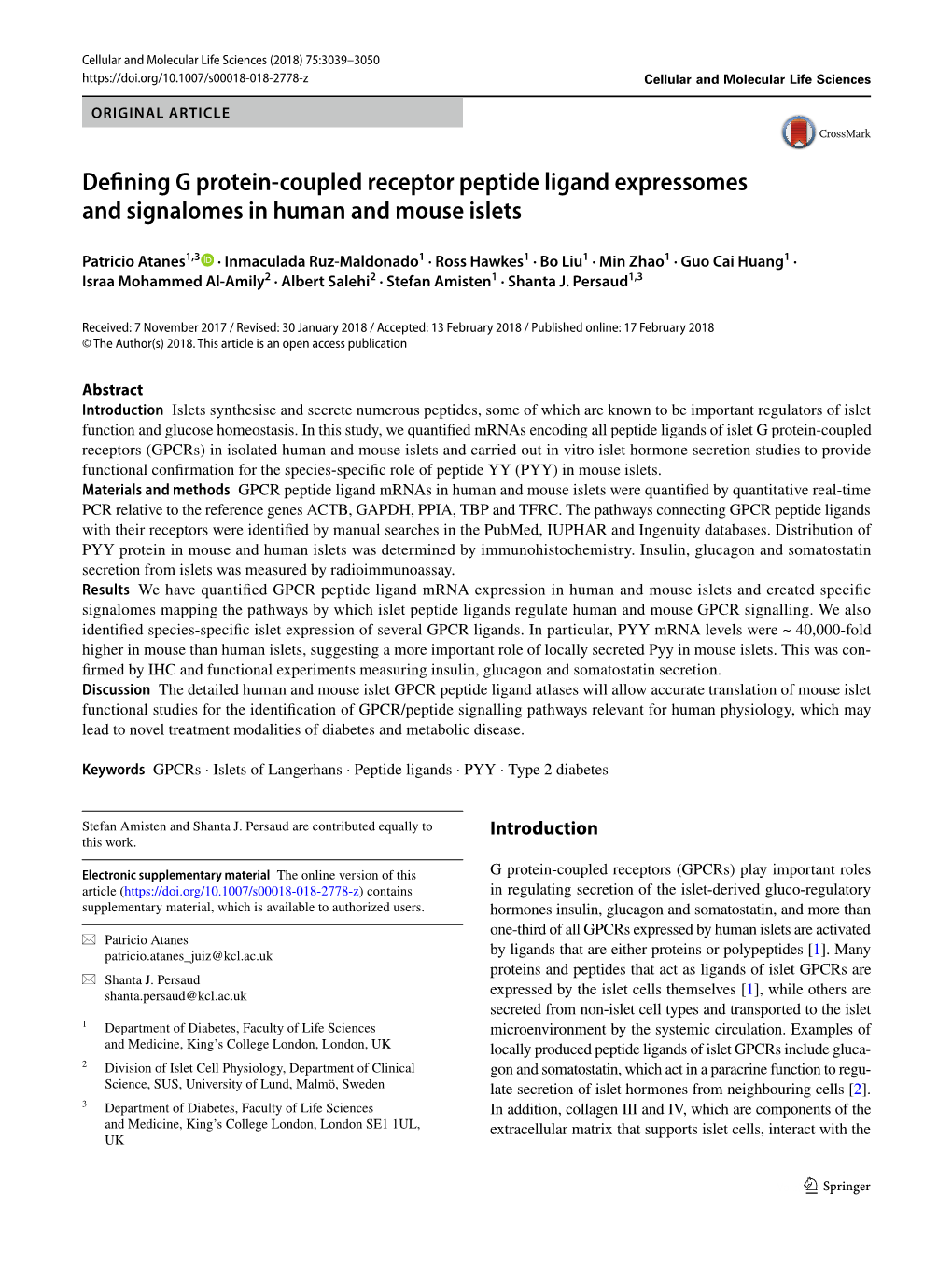 Defining G Protein-Coupled Receptor Peptide Ligand Expressomes and Signalomes in Human and Mouse Islets
