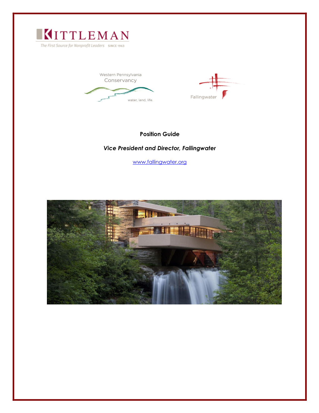 Position Guide Vice President and Director, Fallingwater