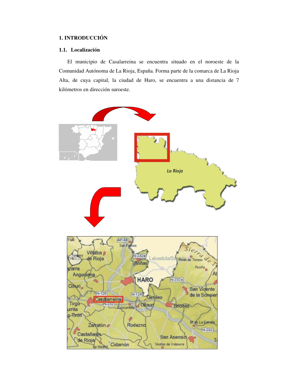 1. INTRODUCCIÓN 1.1. Localización El Municipio De Casalarreina Se