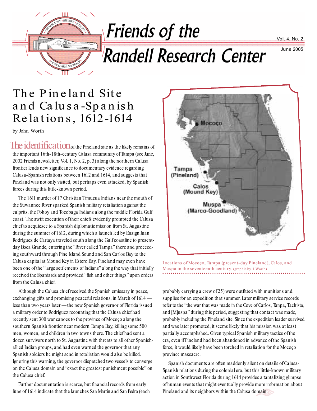 The Pineland Site and Calusa-Spanish Relations, 1612-1614 by John Worth