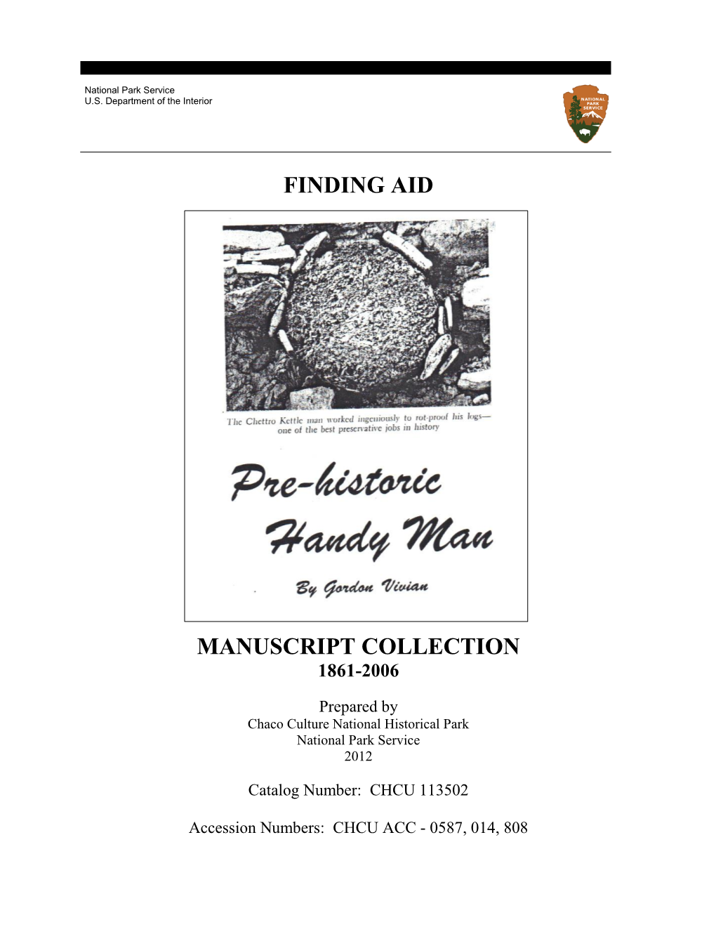 Finding Aid Manuscript Collection