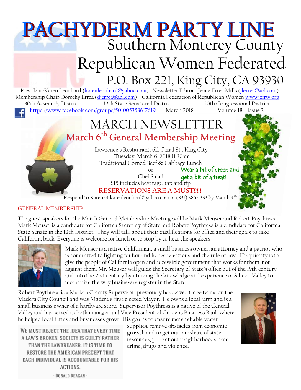 Republican Women Federated P.O