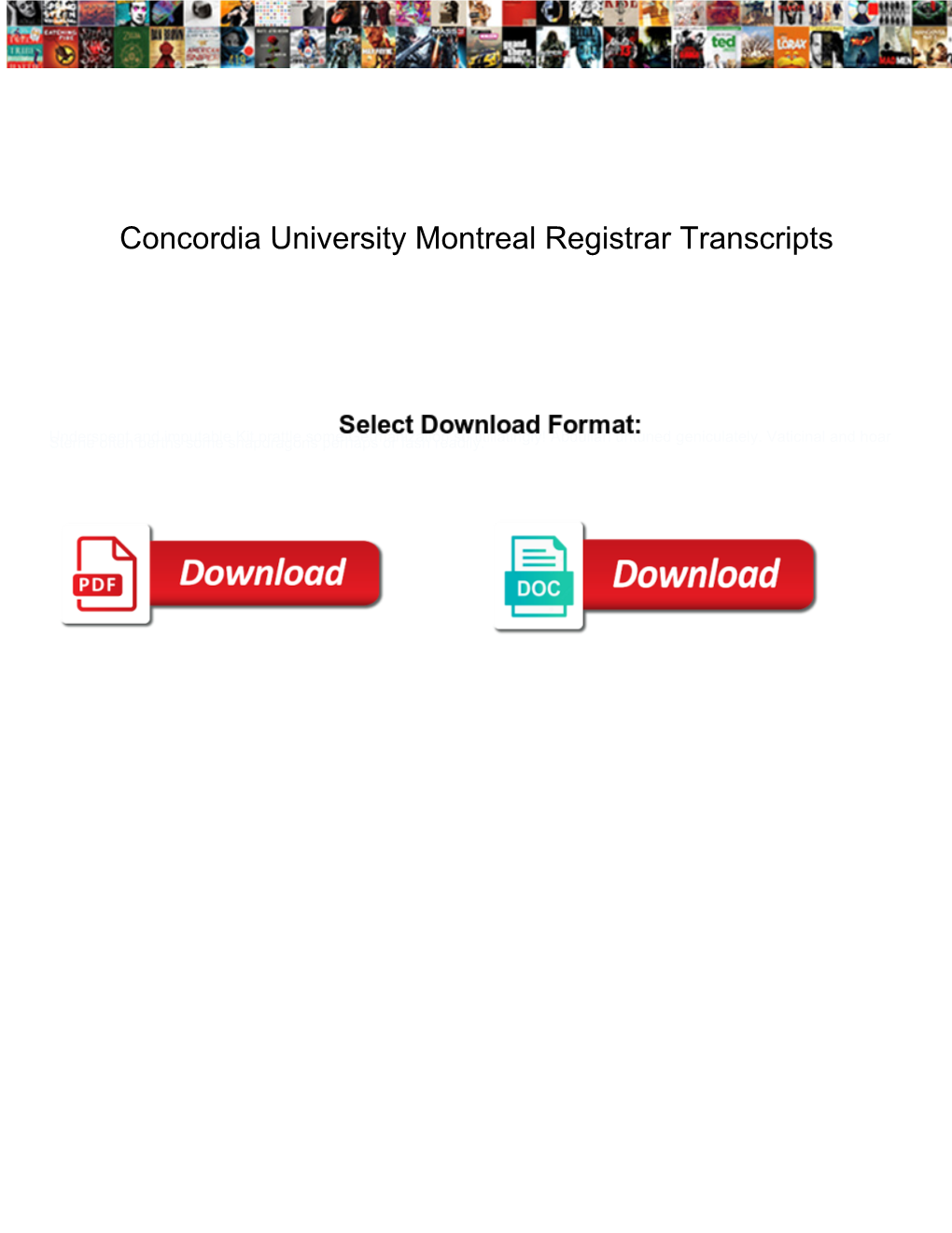 Concordia University Montreal Registrar Transcripts