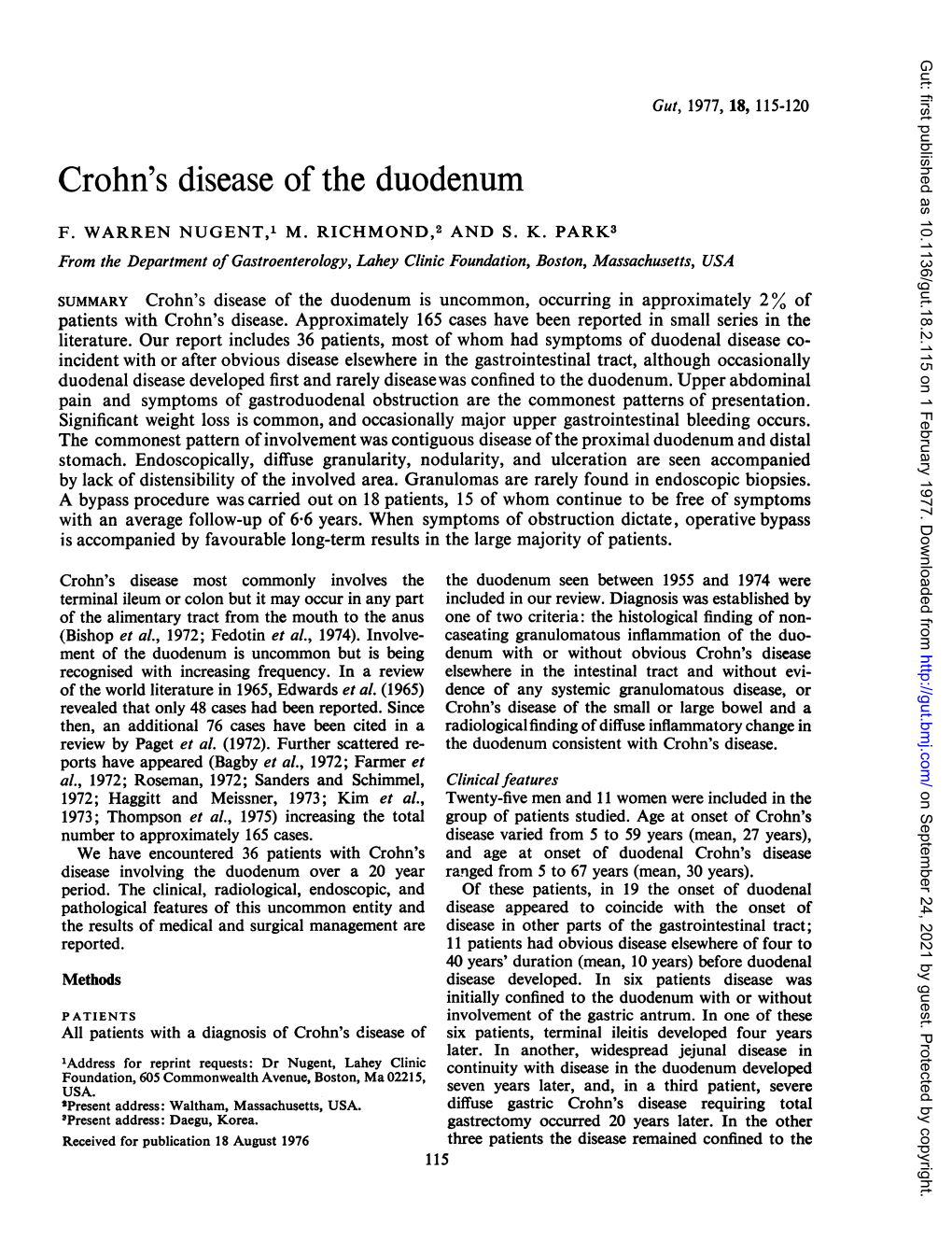 Crohn's Disease Ofthe Duodenum