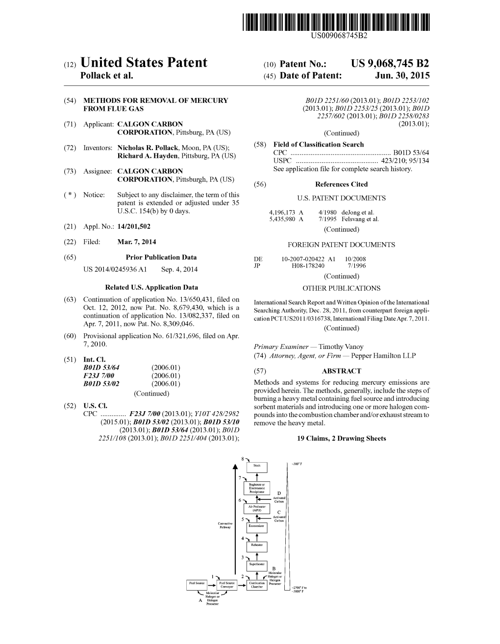 (12) United States Patent (10) Patent No.: US 9,068,745 B2 Pollack Et Al