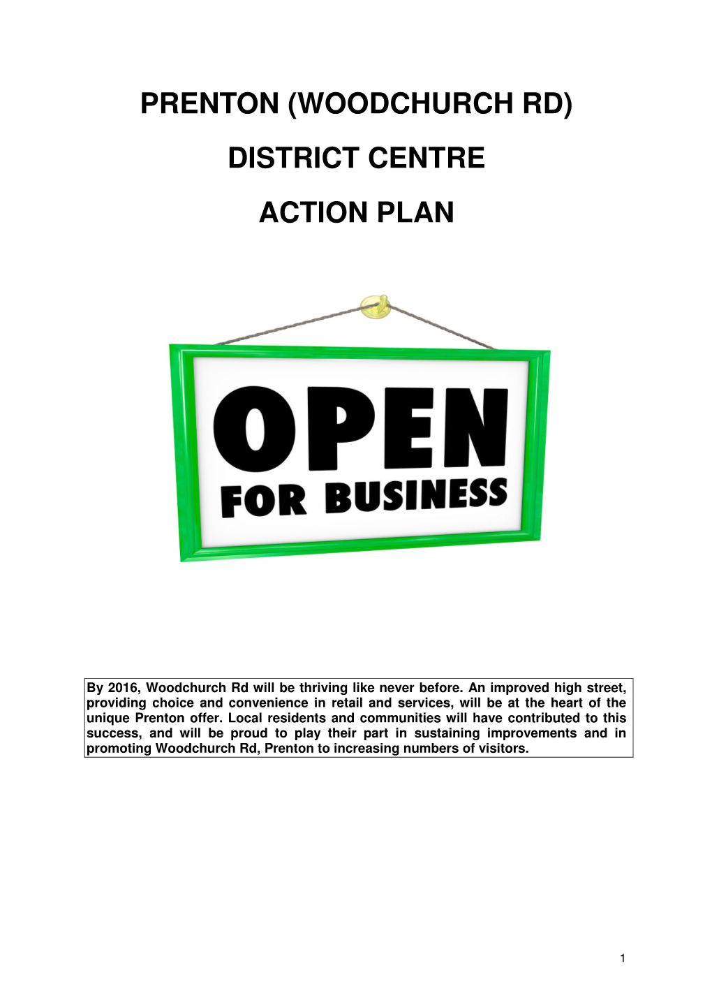 Prenton (Woodchurch Rd) District Centre Action Plan