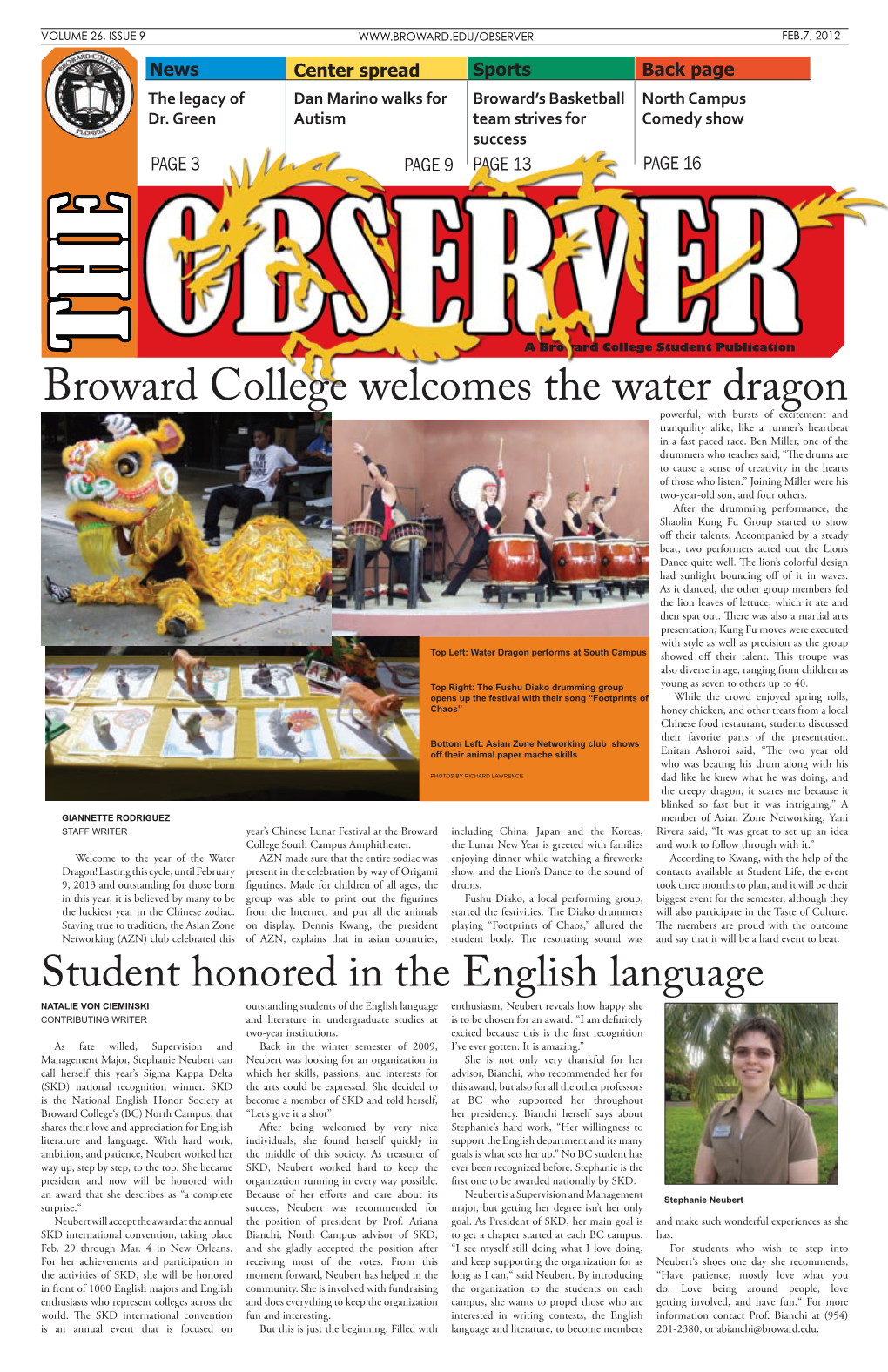 Broward College Welcomes the Water Dragon