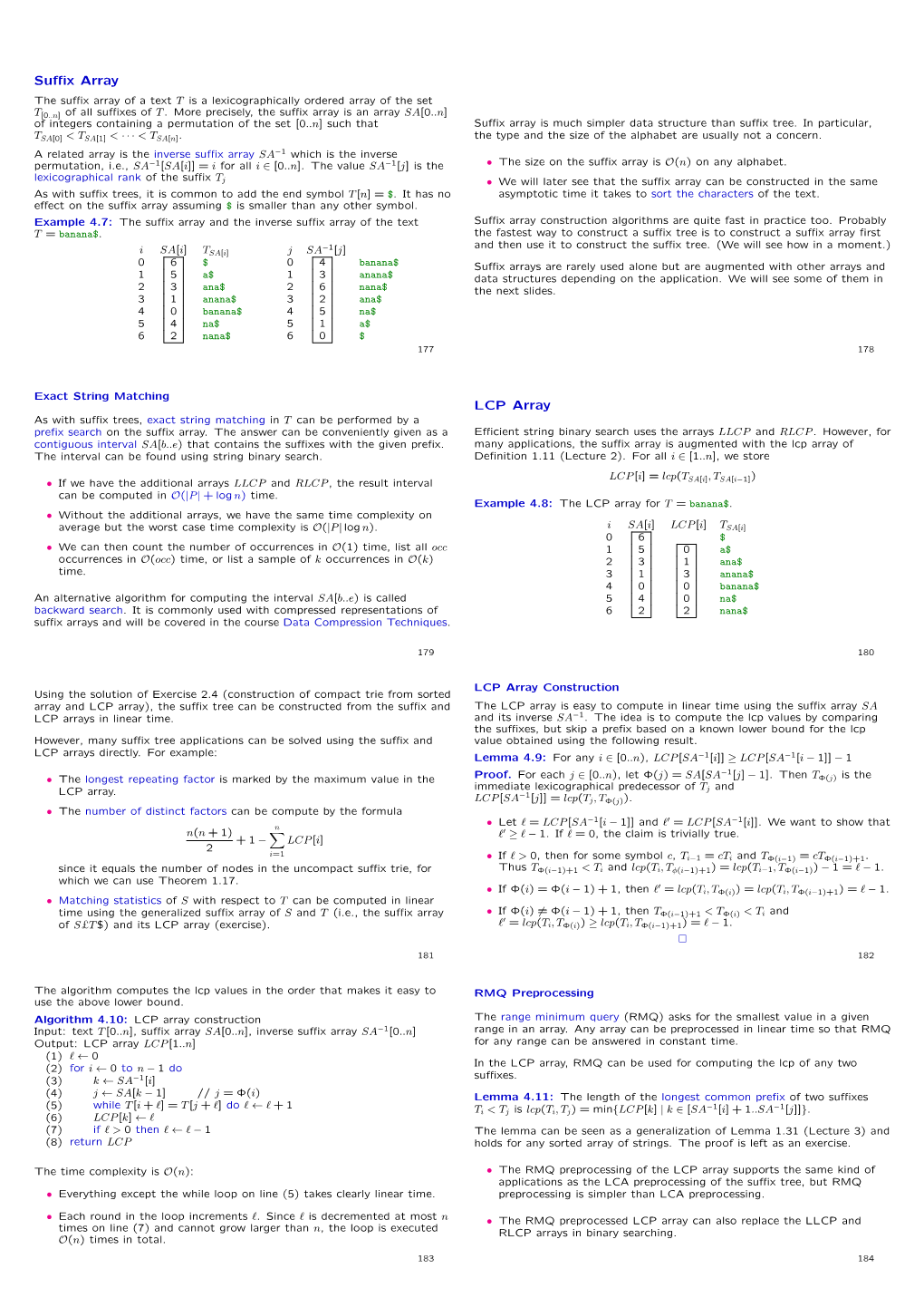 Suffix Array LCP Array