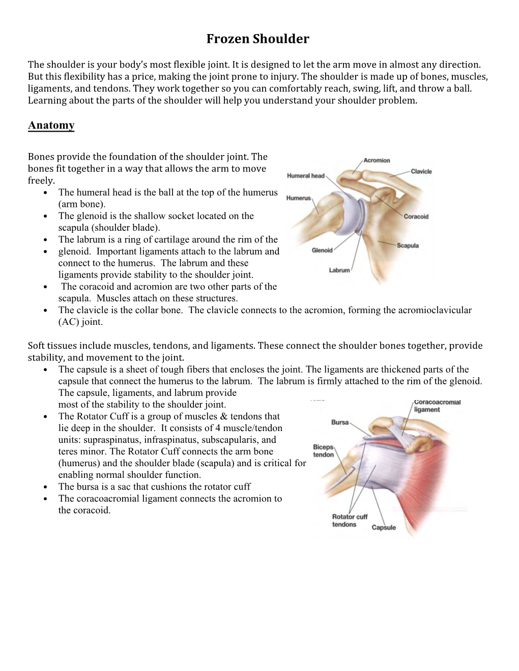 Frozen Shoulder