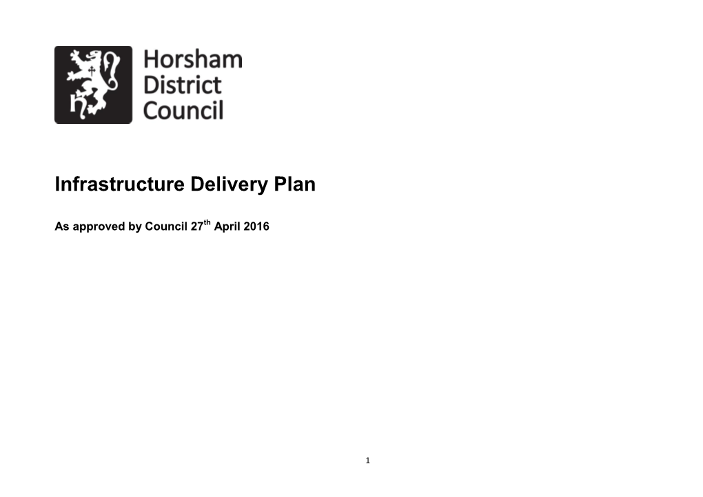 Infrastructure Delivery Plan 2016