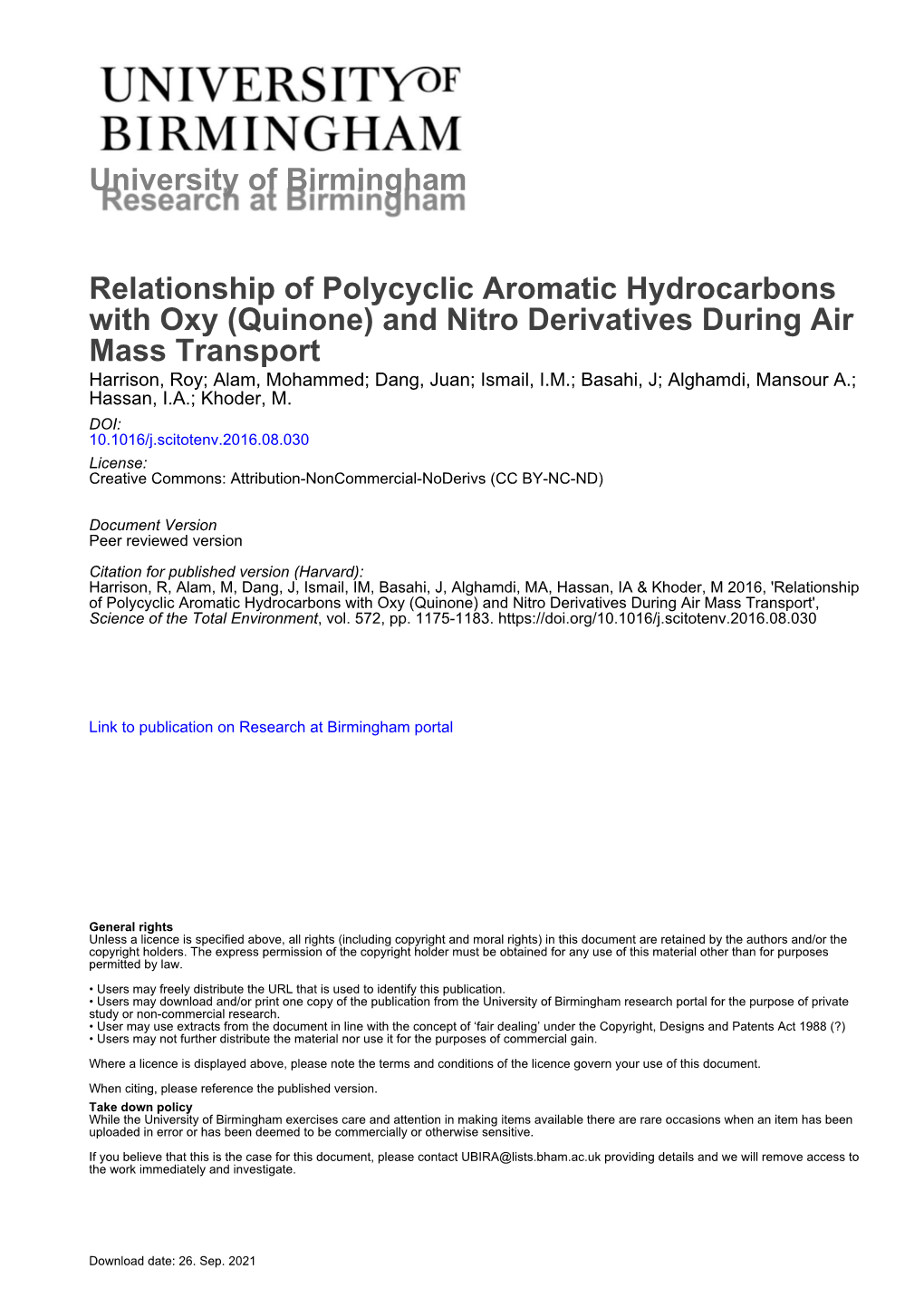 Aromatic Hydrocarbons With