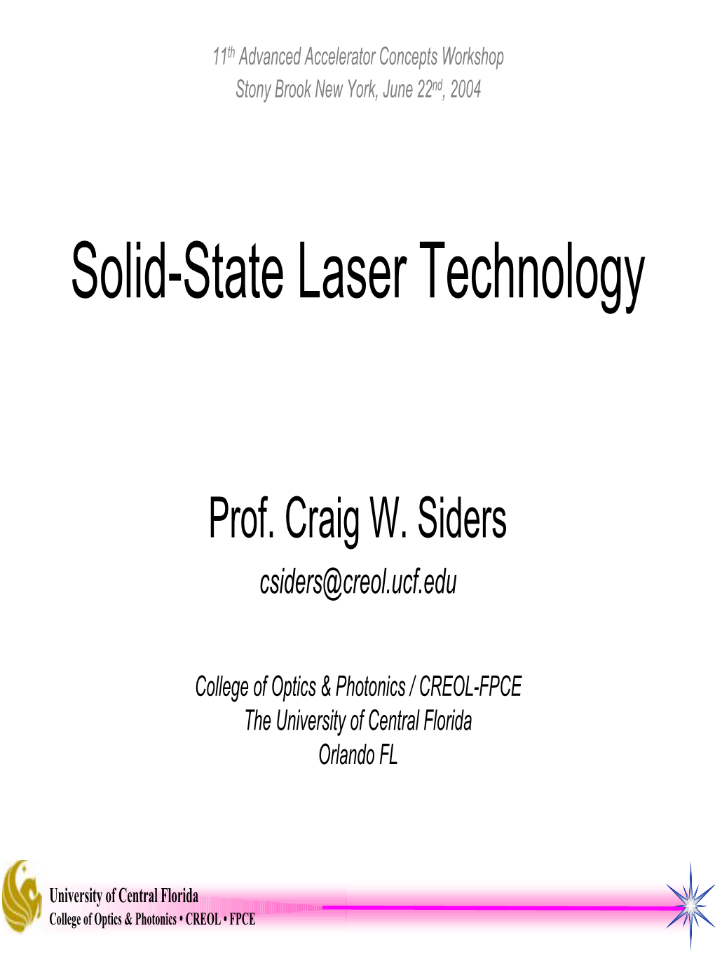 Solid-State Laser Technology