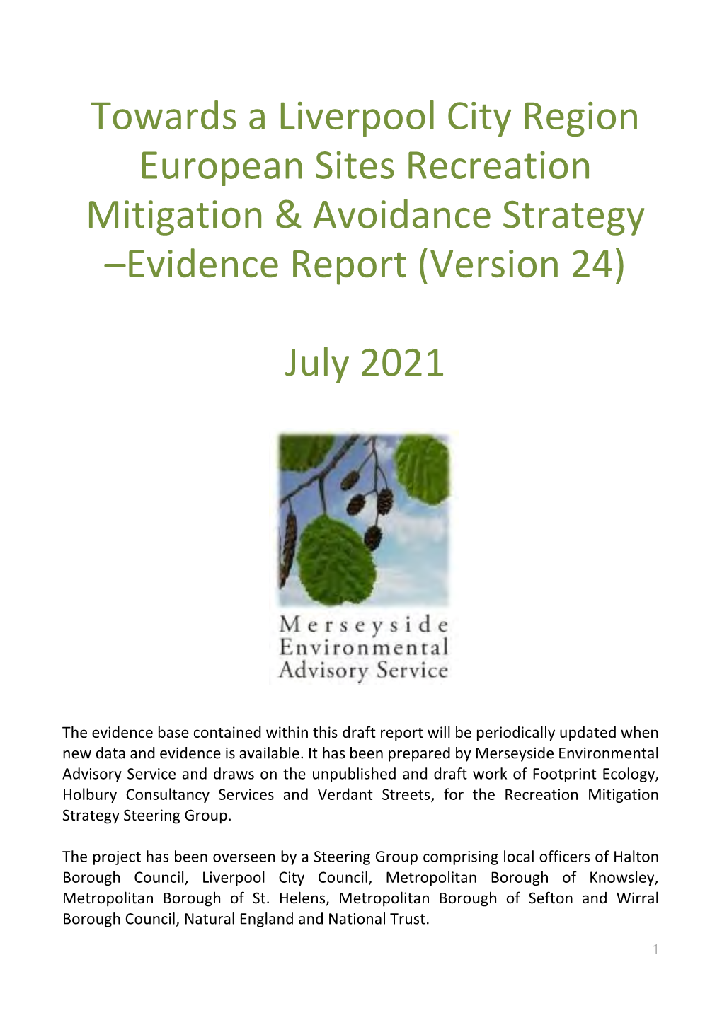 Evidence Report (Version 24)
