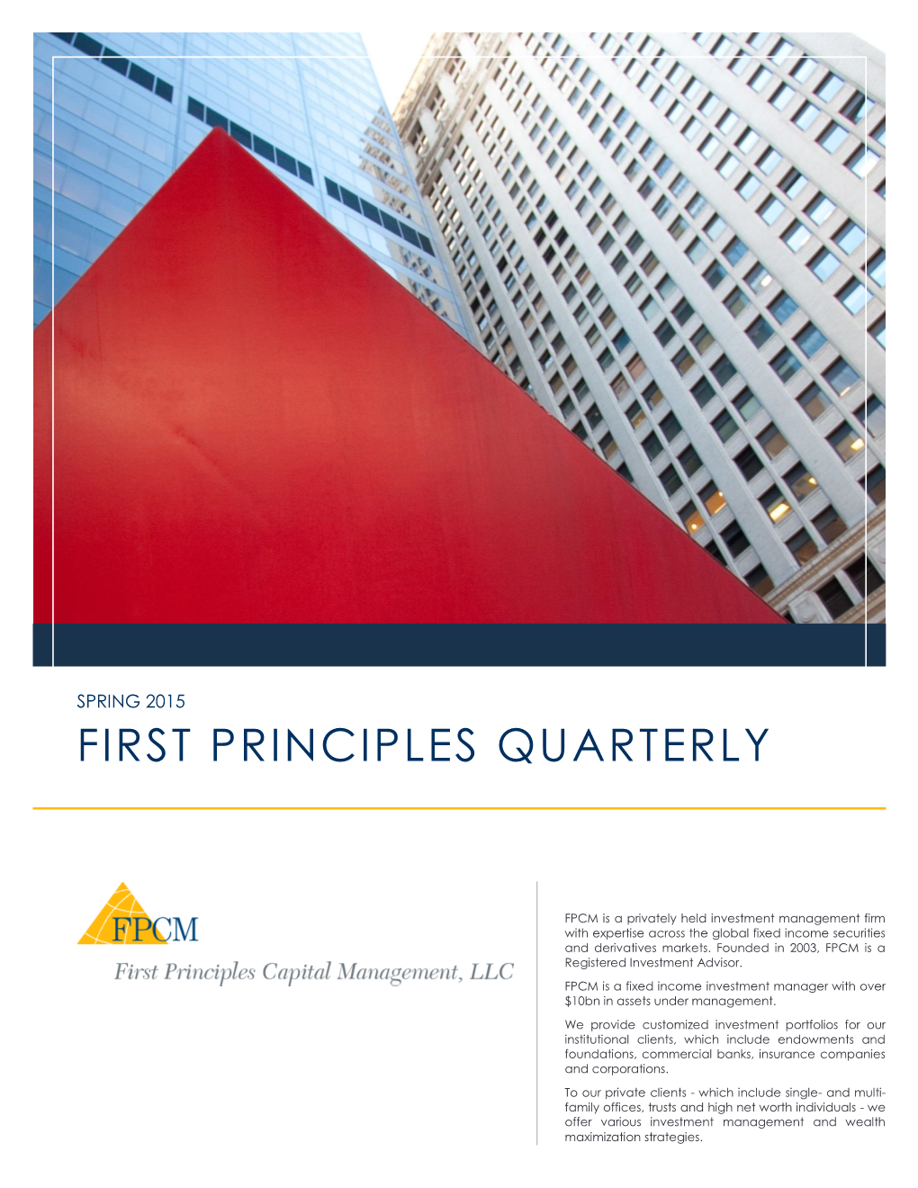 View the First Principles Quarterly