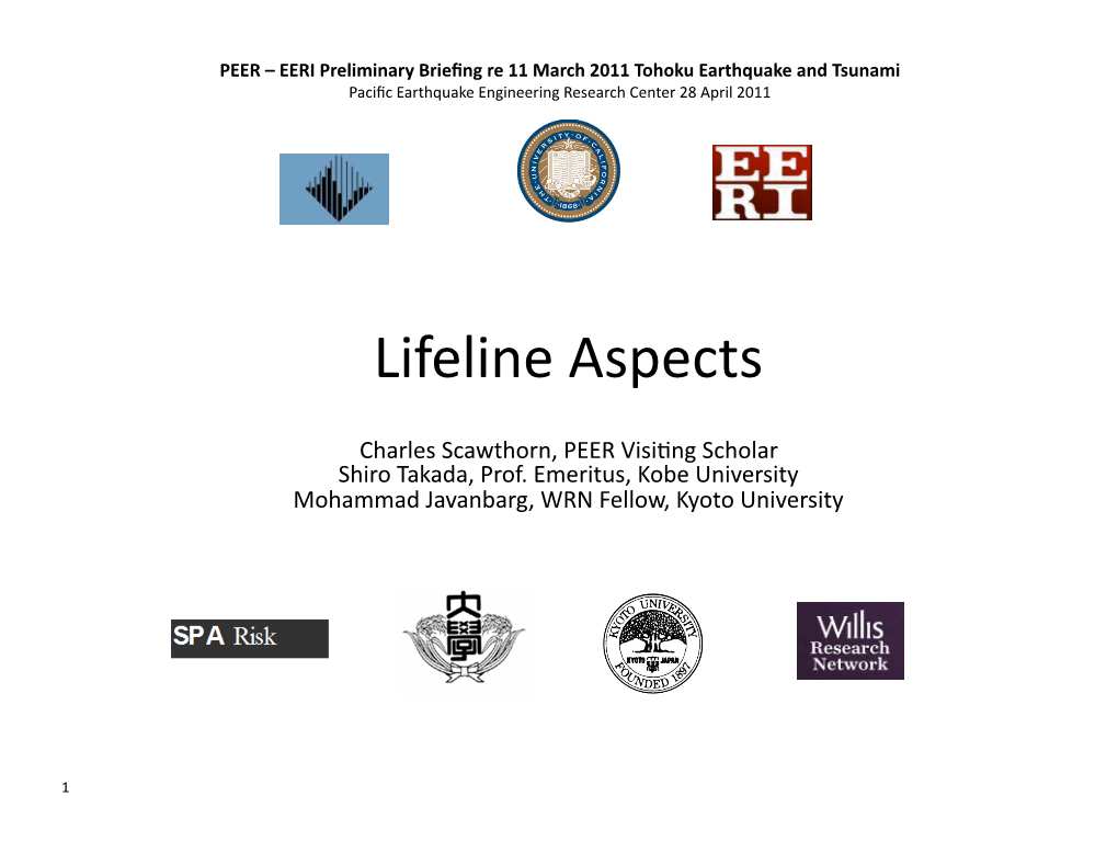 5 Lifeline Aspects Scawthorn 11 March 2011 Jpn EQ