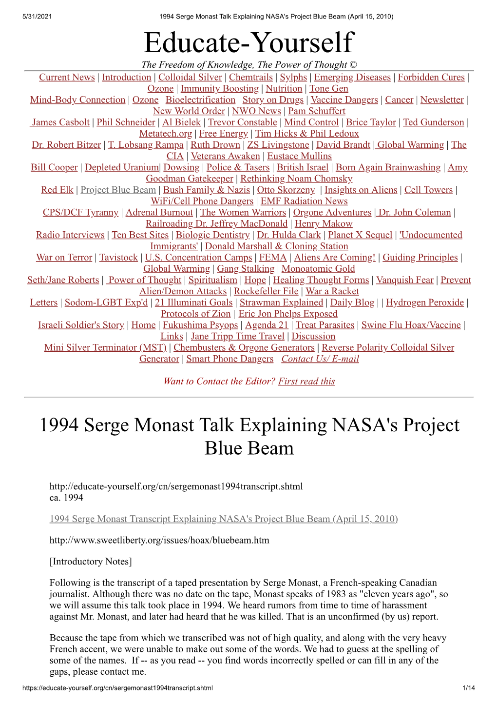 AAA-1994-Serge-Monast-Talk-Explaining-Nasas