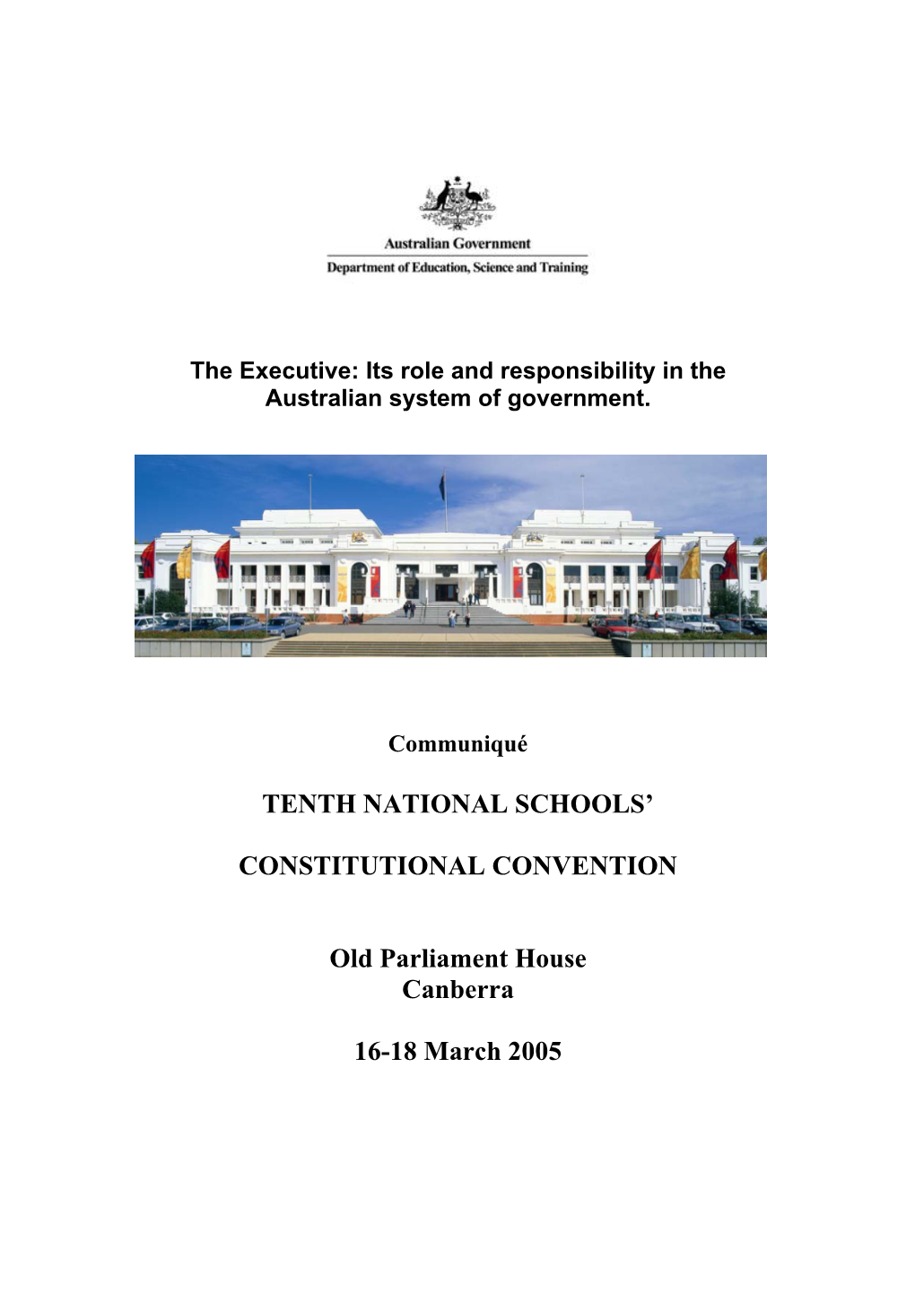 Tenth National Schools' Constitutional Convention