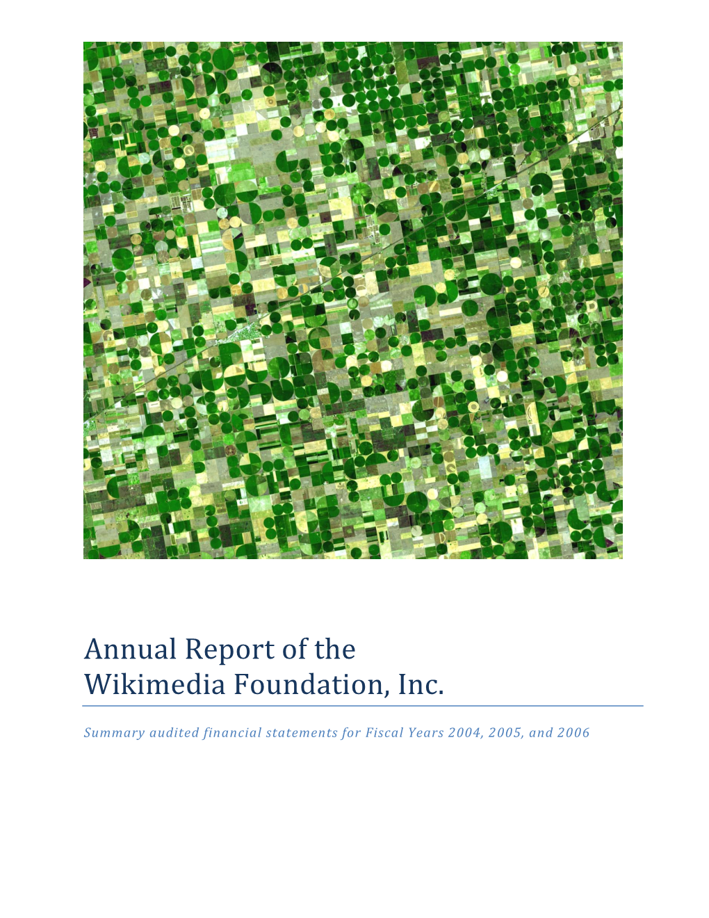 Annual Report of the Wikimedia Foundation, Inc