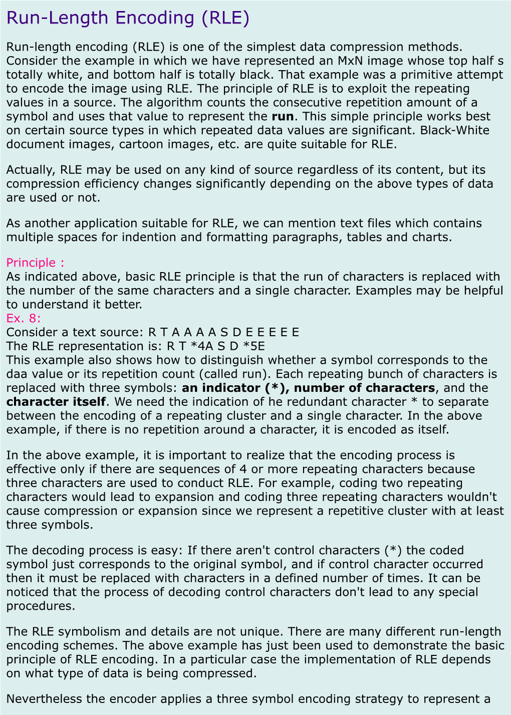 Run-Length Encoding (RLE)