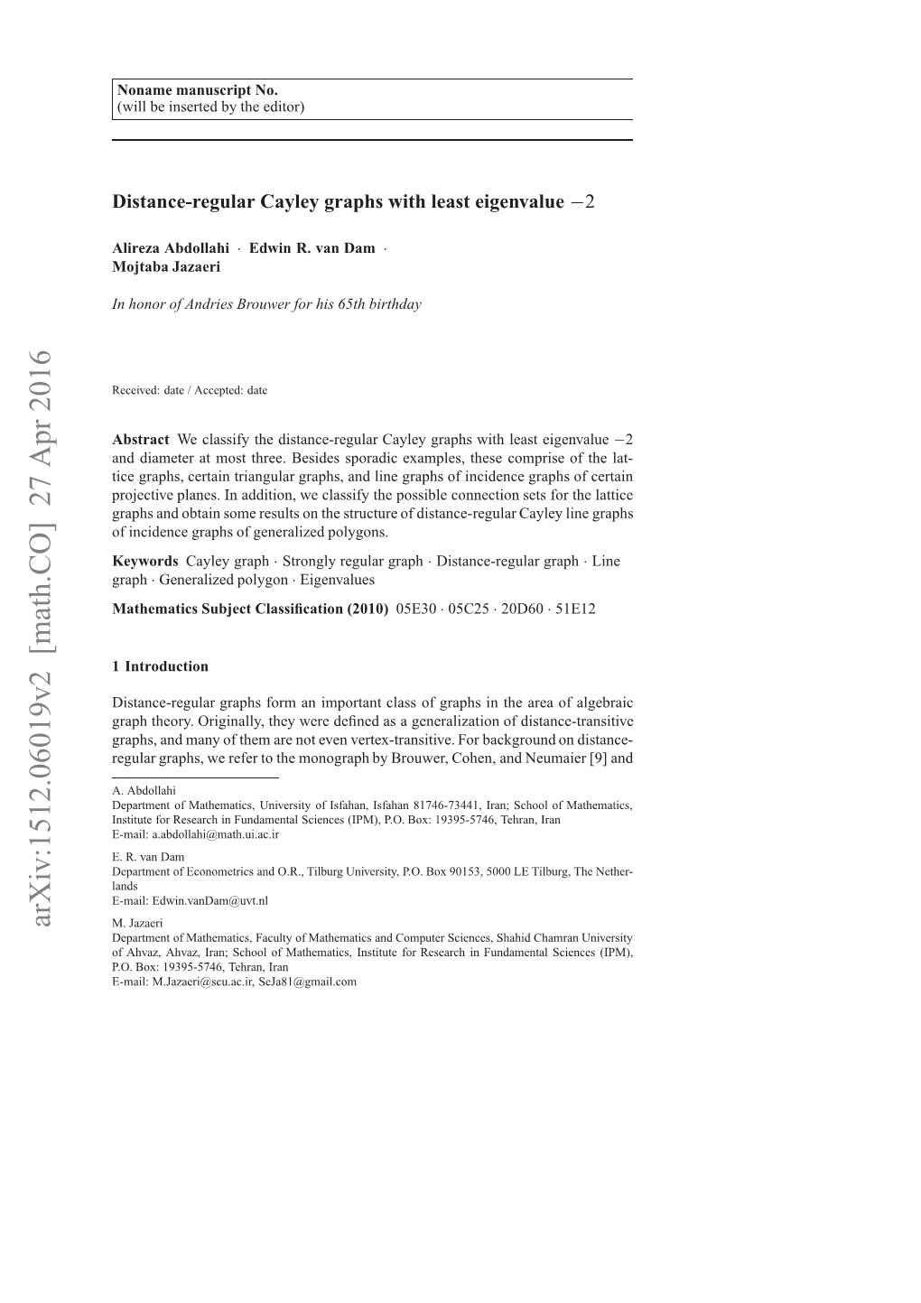 Distance-Regular Cayley Graphs with Least Eigenvalue $-2$