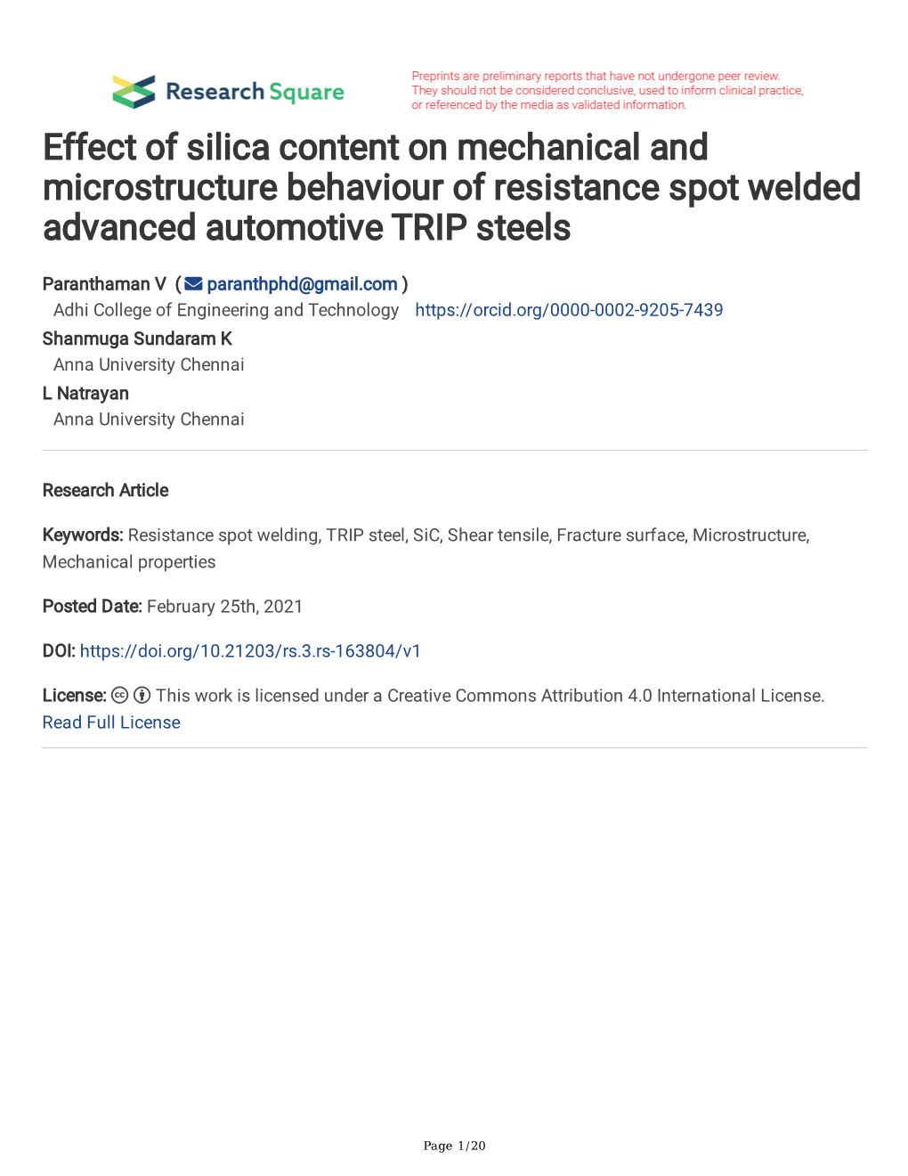 Effect of Silica Content on Mechanical and Microstructure Behaviour of Resistance Spot Welded Advanced Automotive TRIP Steels